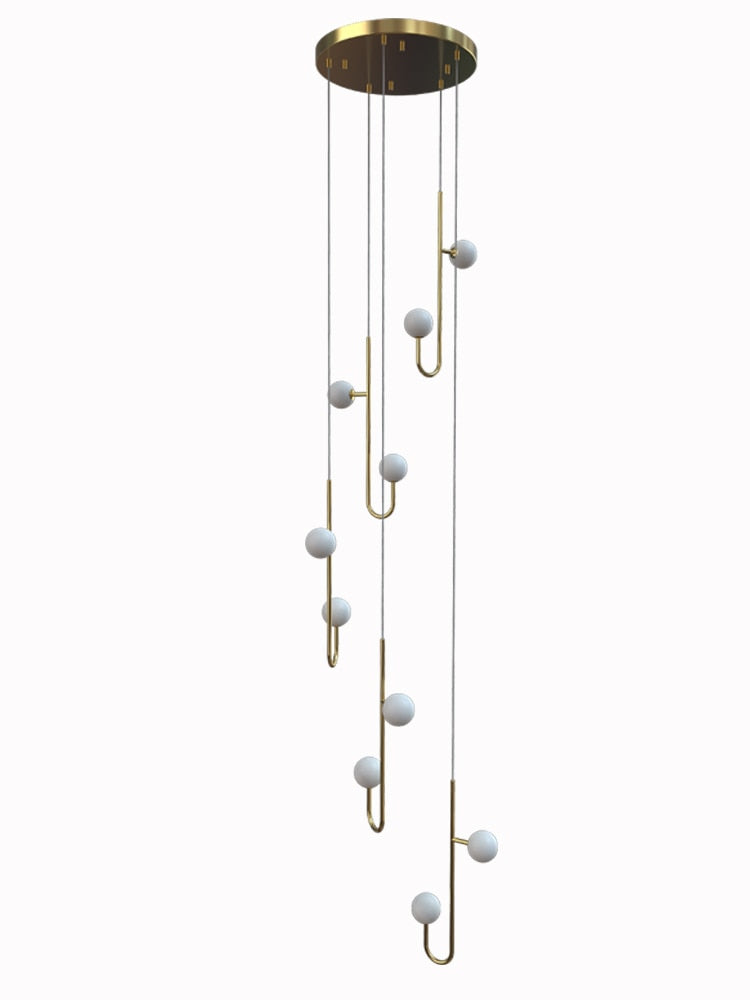ChandeliersDecor.com-Staircase Chandelier-Hooked Staircase Chandelier: Elegant Lighting Fixture
