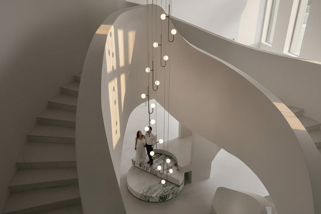 Hooked Staircase Chandelier: Elegant Lighting Fixture-ChandeliersDecor.com