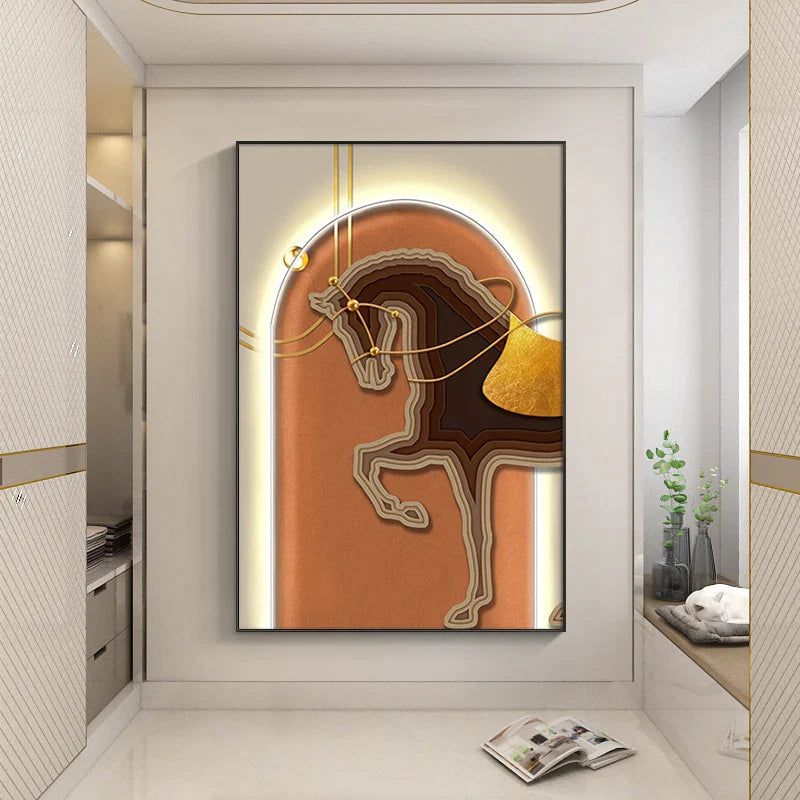 Horse LED Wall Hanging Lamp - Designer Wall Decor-ChandeliersDecor.com