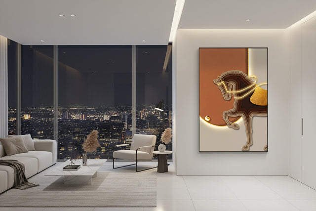 Horse LED Wall Hanging Lamp - Designer Wall Decor-ChandeliersDecor.com