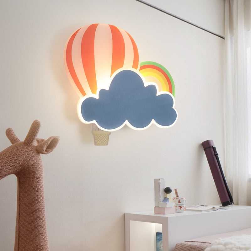 ChandeliersDecor.com-Kids Room Nursery Lighting-Hot Air Balloon Cloud Wall Light | Kids Room Hot Air Balloon Cloud Wall Light