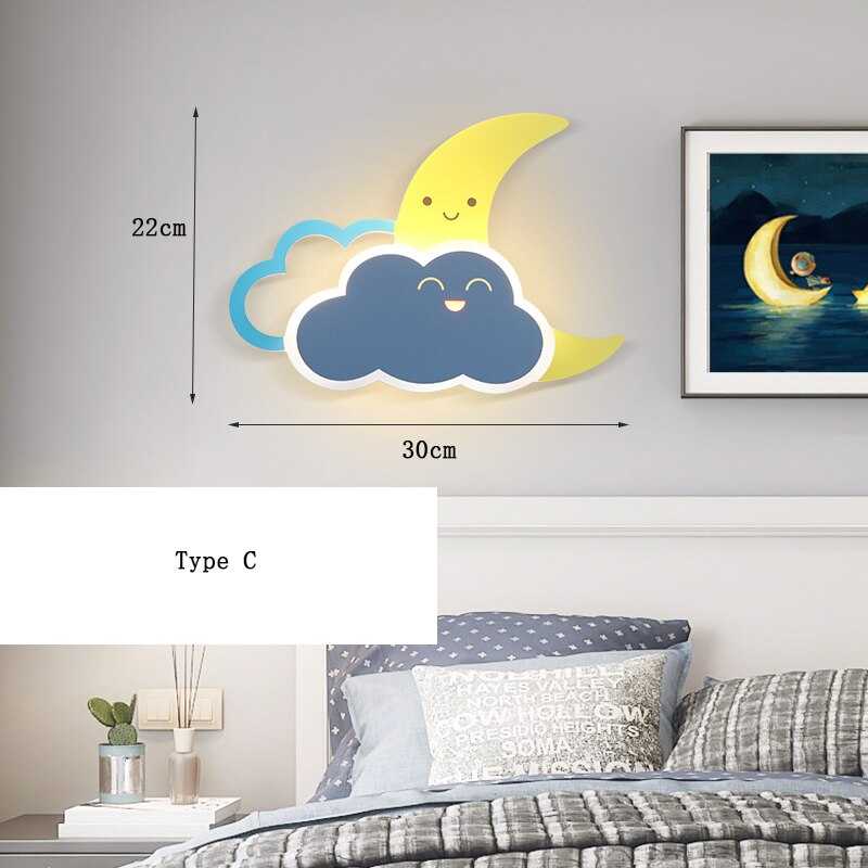 ChandeliersDecor.com-Kids Room Nursery Lighting-Hot Air Balloon Cloud Wall Light | Kids Room Hot Air Balloon Cloud Wall Light