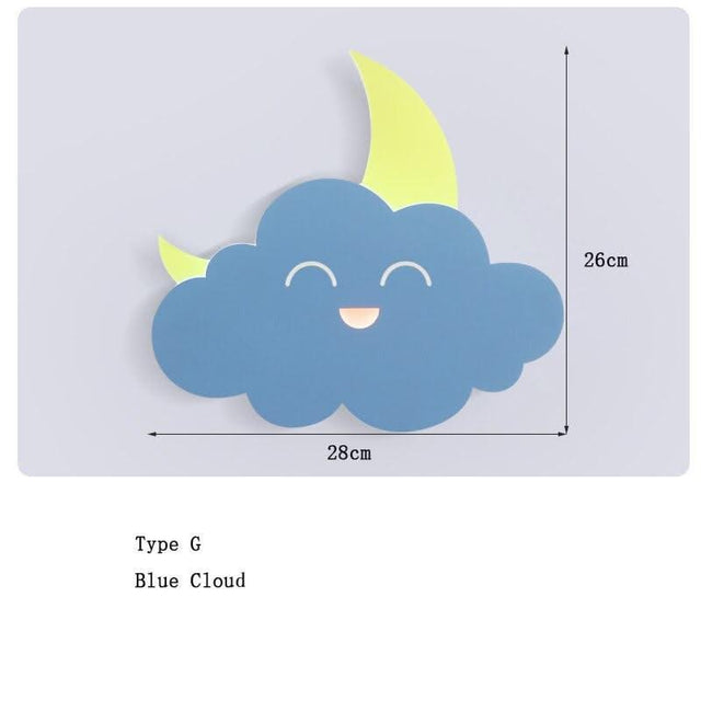 ChandeliersDecor.com-Kids Room Nursery Lighting-Hot Air Balloon Cloud Wall Light | Kids Room Hot Air Balloon Cloud Wall Light