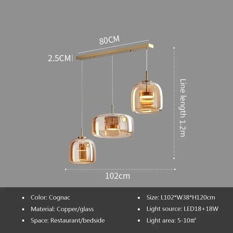 Illuminate Your Space with the Glass LED Pendant Light-ChandeliersDecor.com