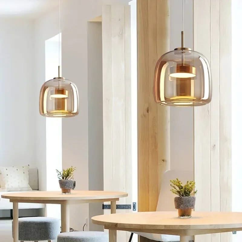 Illuminate Your Space with the Glass LED Pendant Light-ChandeliersDecor.com