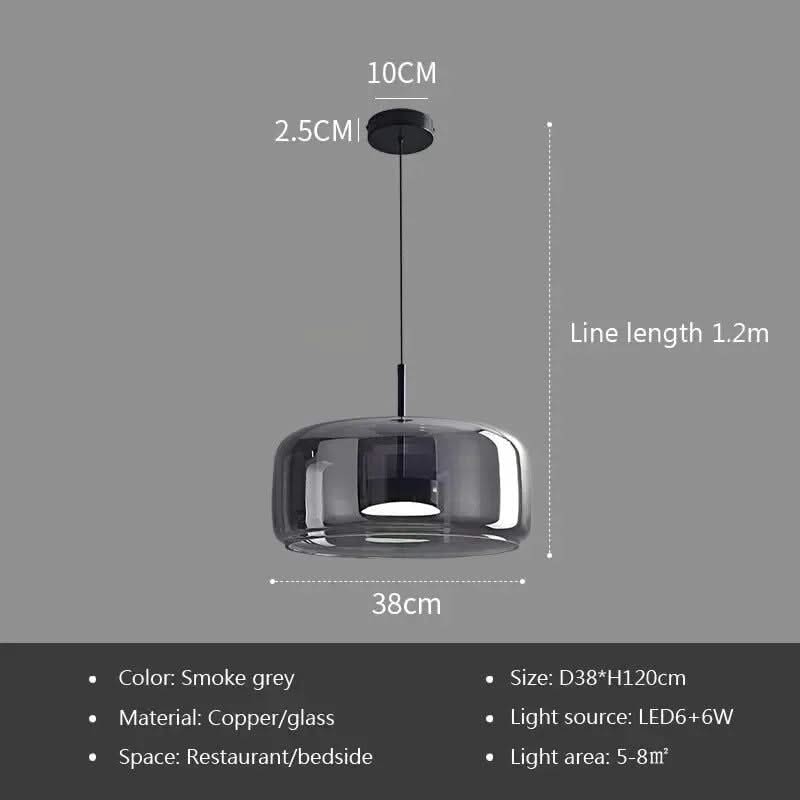 Illuminate Your Space with the Glass LED Pendant Light-ChandeliersDecor.com