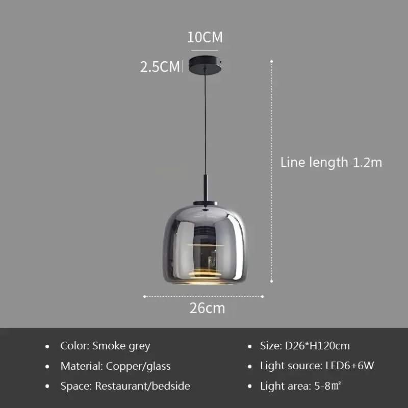 Illuminate Your Space with the Glass LED Pendant Light-ChandeliersDecor.com