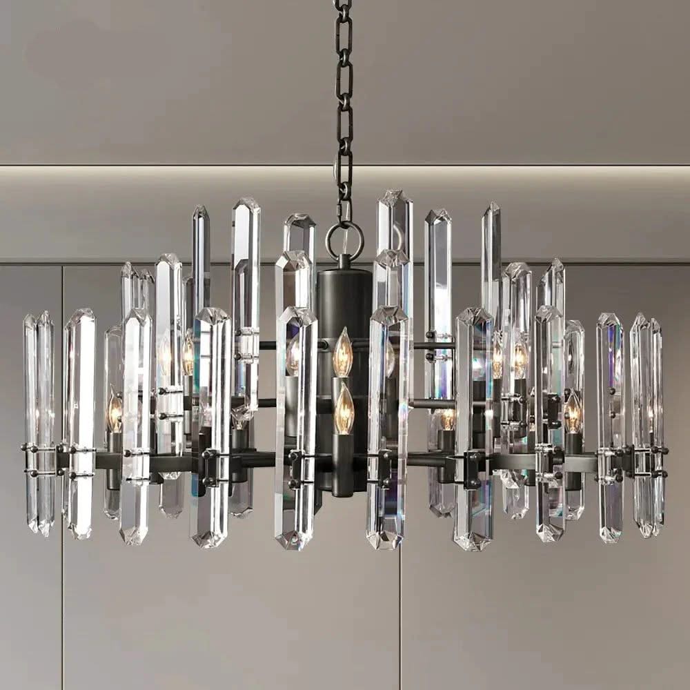 ChandeliersDecor.com-Ceiling Chandelier-Illuminate Your Space with the K9 Crystal Brass Metal Chrome Black Chandelier