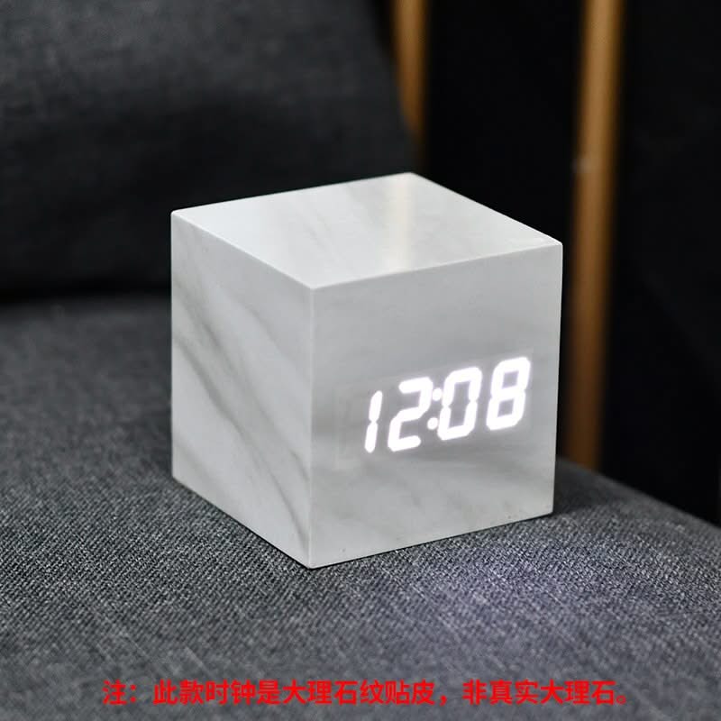 Imitation Pattern Electronic - Marble Alarm Clock-ChandeliersDecor.com