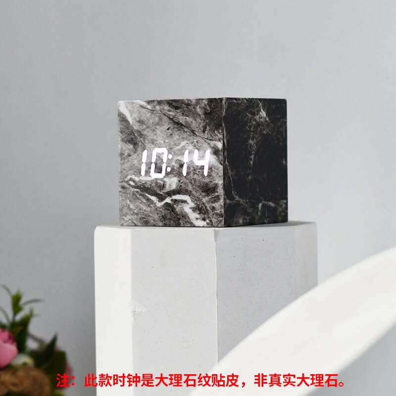 Imitation Pattern Electronic - Marble Alarm Clock-ChandeliersDecor.com