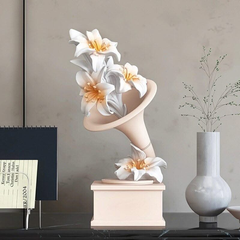 ChandeliersDecor.com-Supreme Sculptures-Interior Home Decoration Flower Statue Ornament