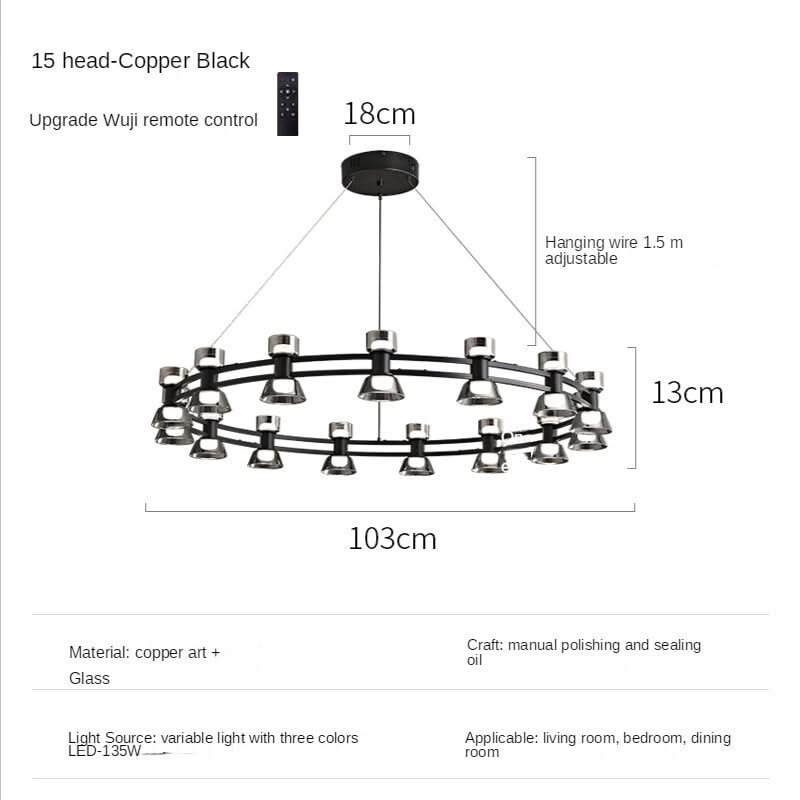 ChandeliersDecor.com-Chandeliers-Italian Copper - Glass Ribbon Chandelier