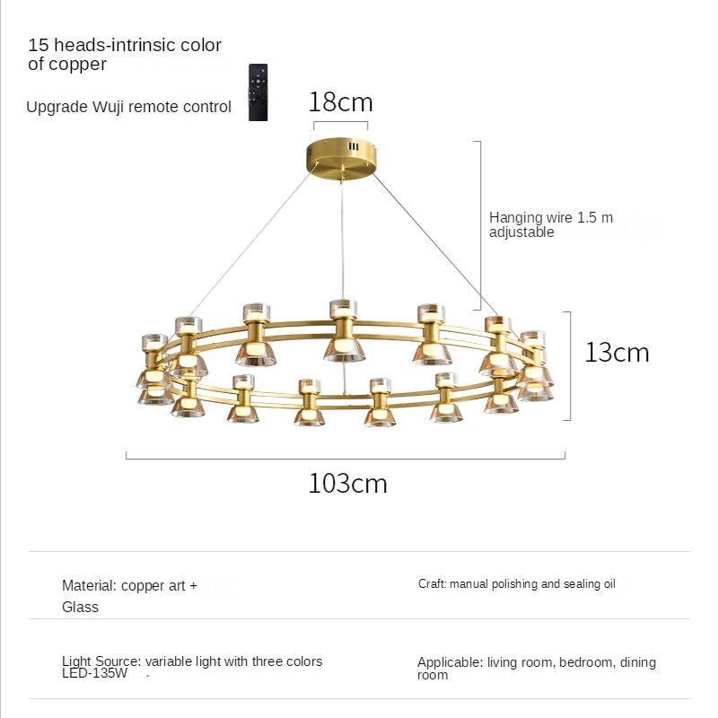 ChandeliersDecor.com-Chandeliers-Italian Copper - Glass Ribbon Chandelier