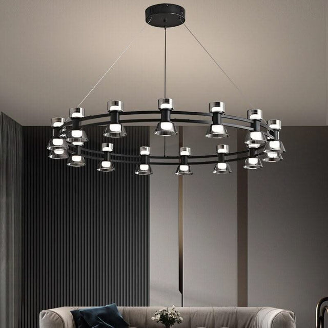 ChandeliersDecor.com-Chandeliers-Italian Copper - Glass Ribbon Chandelier