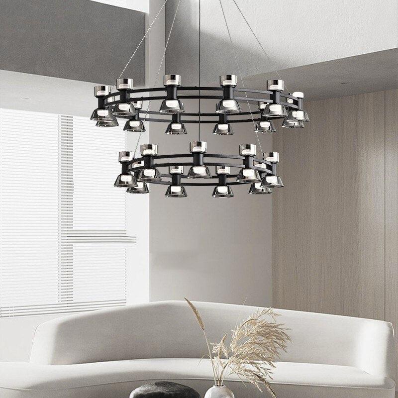 ChandeliersDecor.com-Chandeliers-Italian Copper - Glass Ribbon Chandelier