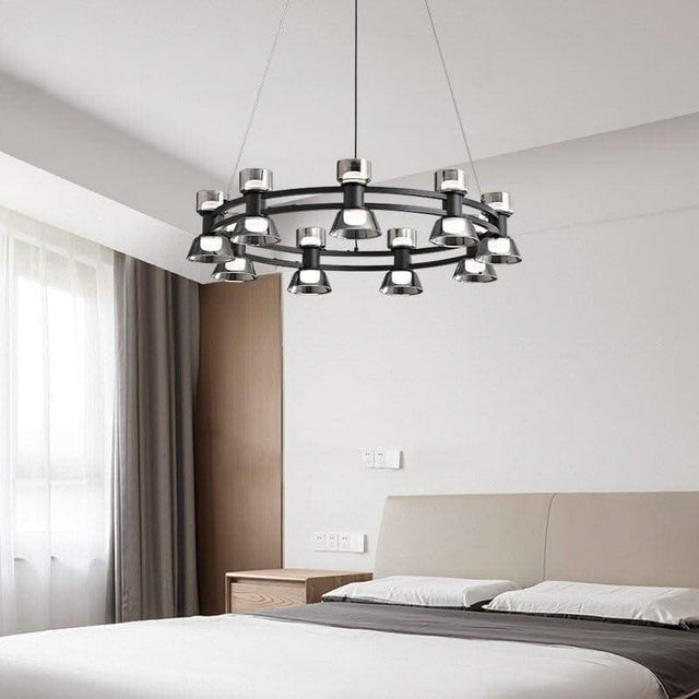 ChandeliersDecor.com-Chandeliers-Italian Copper - Glass Ribbon Chandelier