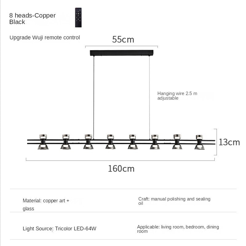 ChandeliersDecor.com-Chandeliers-Italian Copper - Glass Ribbon Chandelier