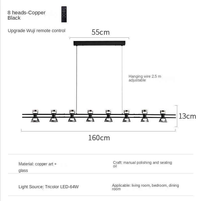 ChandeliersDecor.com-Chandeliers-Italian Copper - Glass Ribbon Chandelier