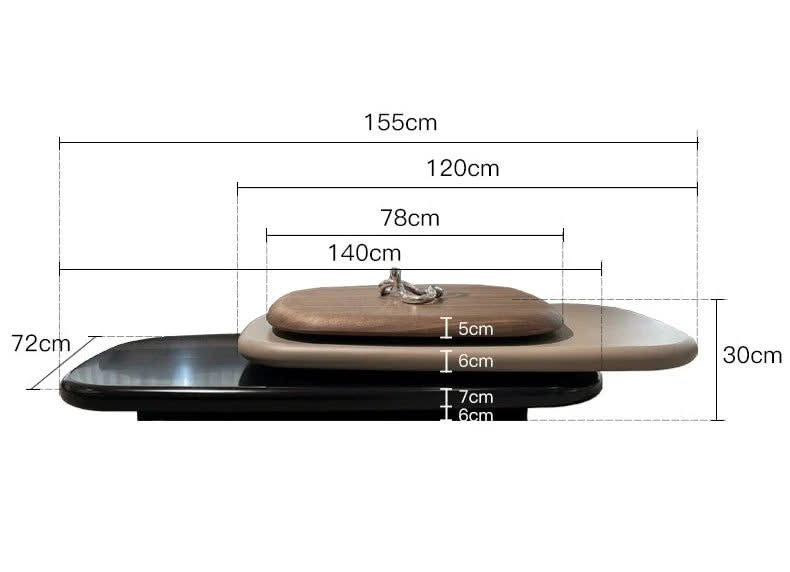 Italian Design Pebbles Rotating Coffee Table-ChandeliersDecor.com