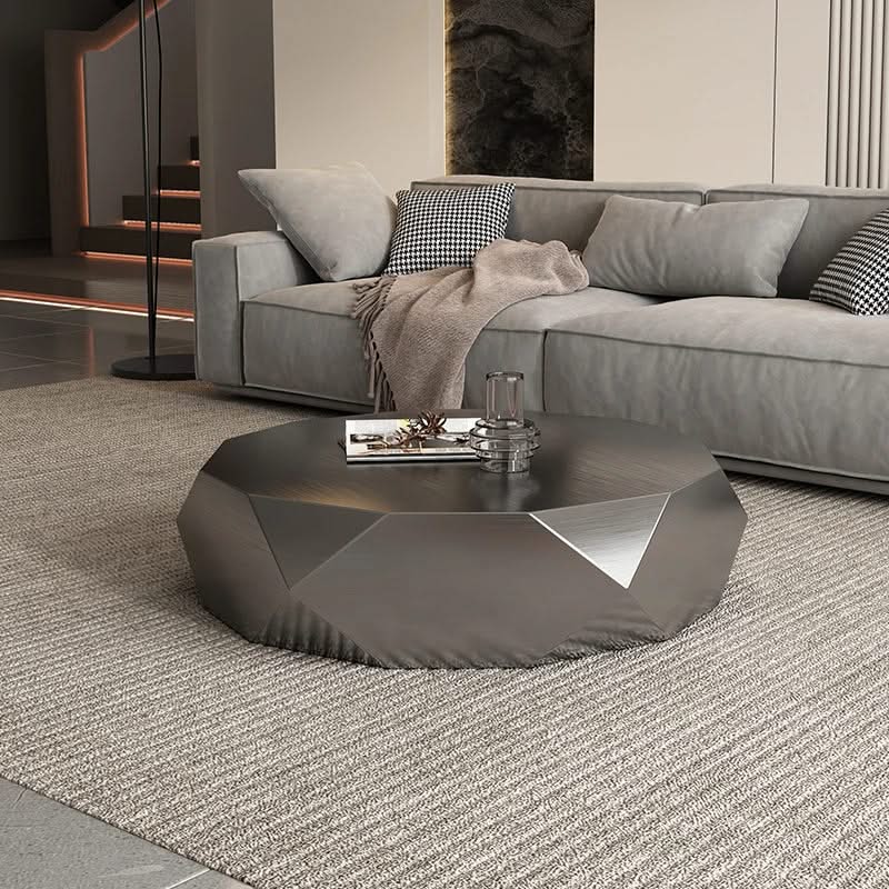 Italian Designer Auxiliar Metal Coffee Table-ChandeliersDecor.com