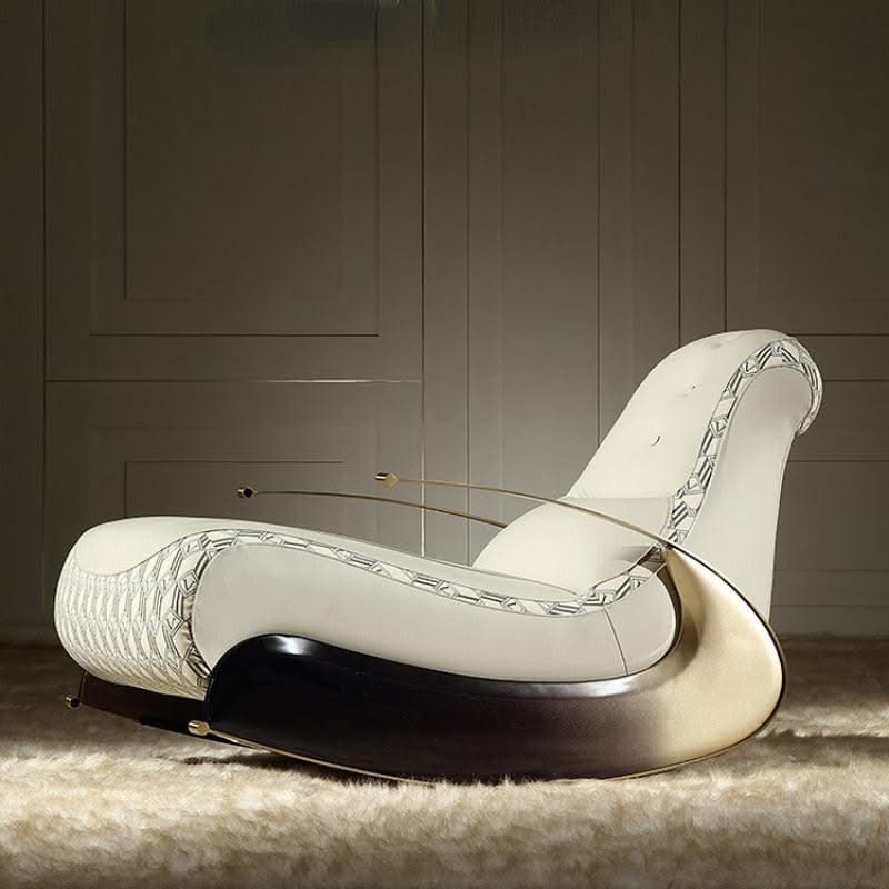 ChandeliersDecor.com-Recliners-Italian Designer Luxury Leather Sofa Rocking Chair