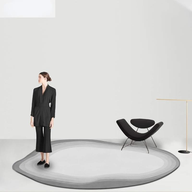 Italian Designer Oval Linear Rug – Modern Luxury Area Rug-ChandeliersDecor.com