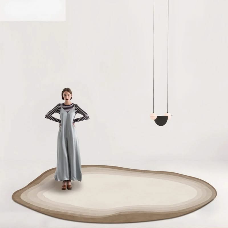 Italian Designer Oval Linear Rug – Modern Luxury Area Rug-ChandeliersDecor.com