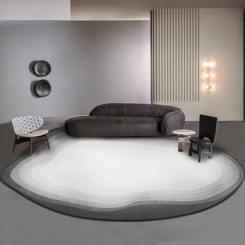Italian Designer Oval Linear Rug – Modern Luxury Area Rug-ChandeliersDecor.com