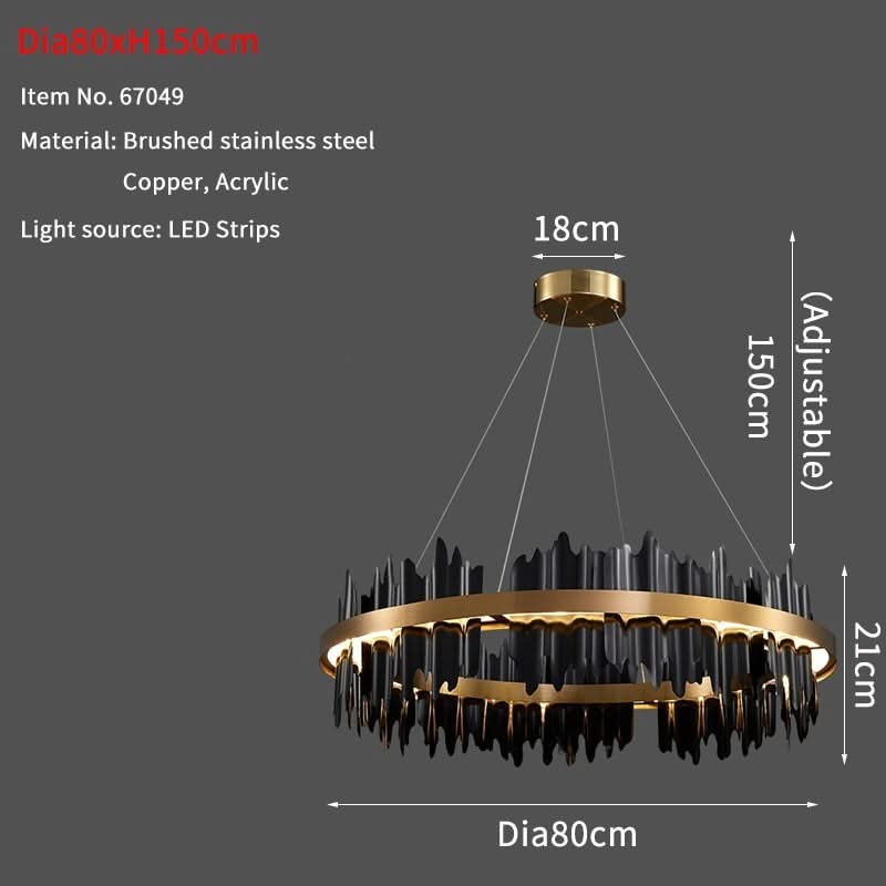 Italian Ring LED Chandelier With Remote Control-ChandeliersDecor.com