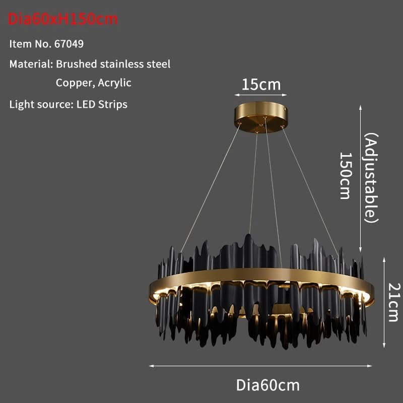 Italian Ring LED Chandelier With Remote Control-ChandeliersDecor.com