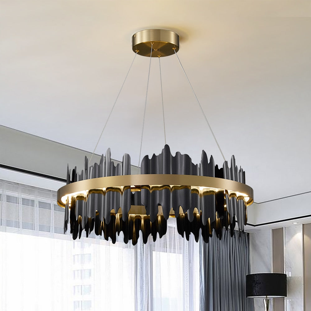 ChandeliersDecor.com-Chandeliers-Italian Ring LED Chandelier With Remote Control
