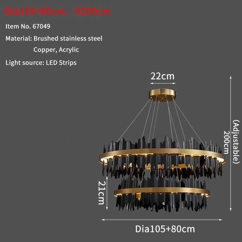 Italian Ring LED Chandelier With Remote Control-ChandeliersDecor.com
