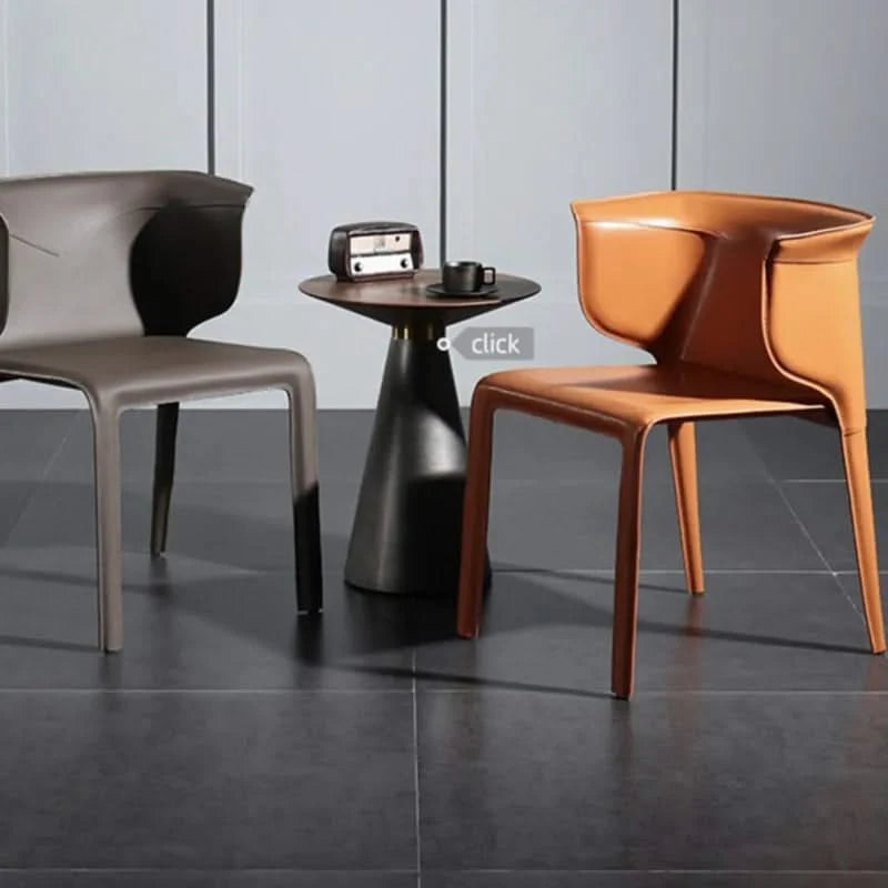 ChandeliersDecor.com-Dining Chairs-Italian Saddle Leather Luxury Dining Chair