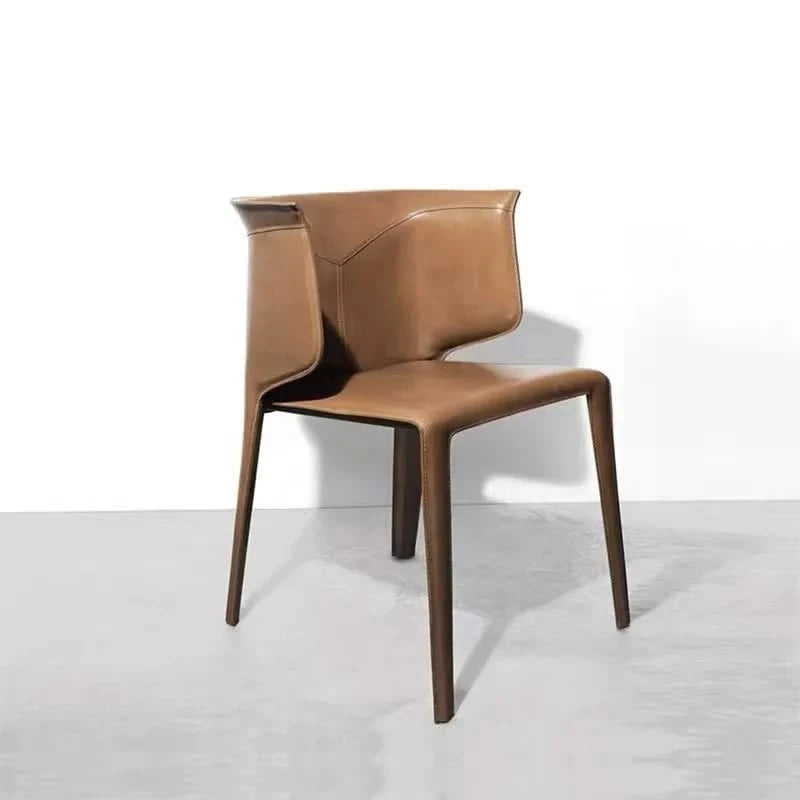 ChandeliersDecor.com-Dining Chairs-Italian Saddle Leather Luxury Dining Chair