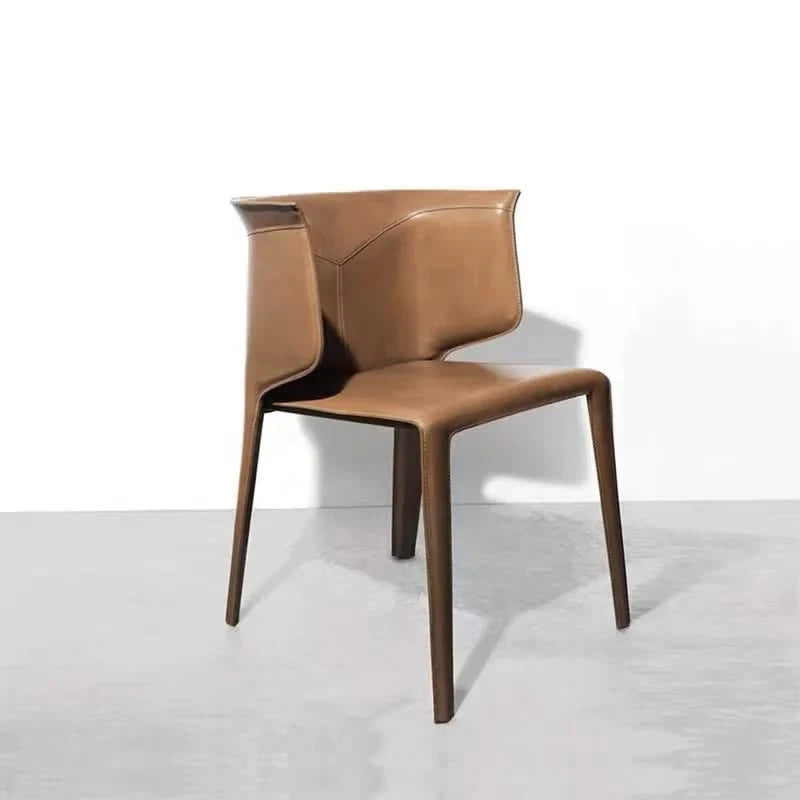 ChandeliersDecor.com-Dining Chairs-Italian Saddle Leather Luxury Dining Chair