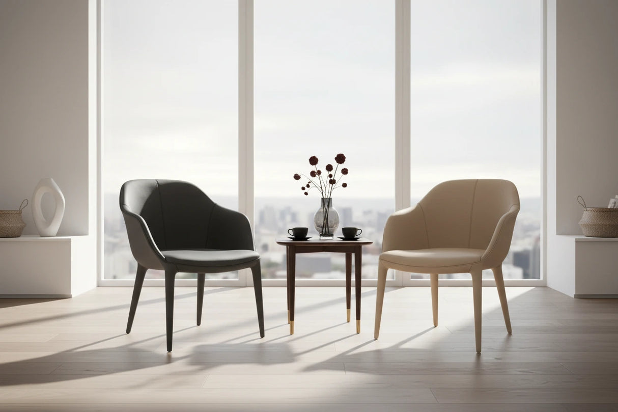 Italian Saddle Leather Luxury Dining Chair-ChandeliersDecor.com