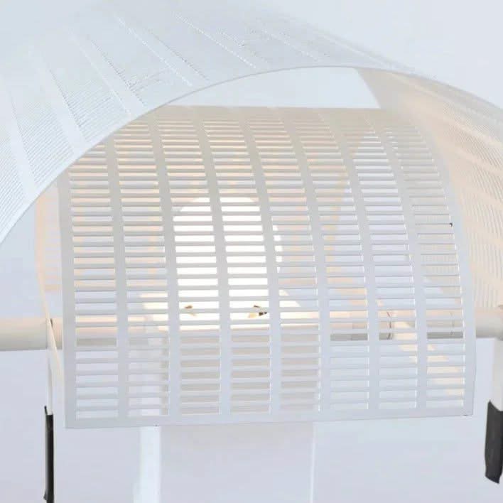 Italian Shogun Table Lamp: Modern Stripe Grid Desk Light-ChandeliersDecor.com