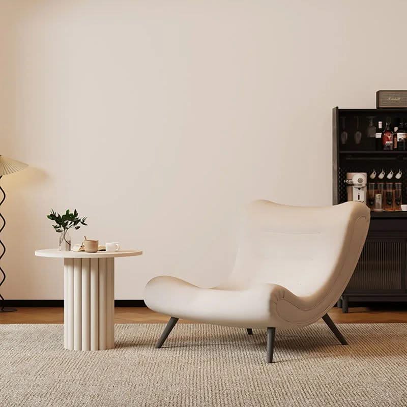 Italian Style Velvet Wood Legs Sofa Chair-ChandeliersDecor.com