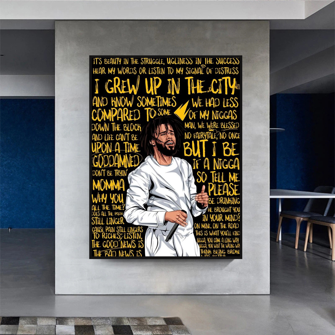ChandeliersDecor.com-Wall Posters-J Cole Singer Canvas Wall Art: Exceptional Depiction