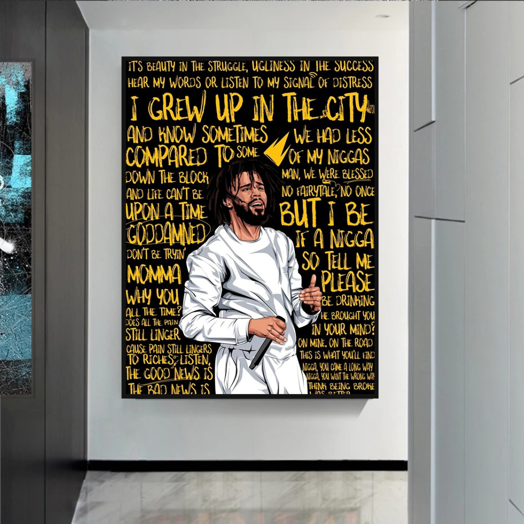 ChandeliersDecor.com-Wall Posters-J Cole Singer Canvas Wall Art: Exceptional Depiction