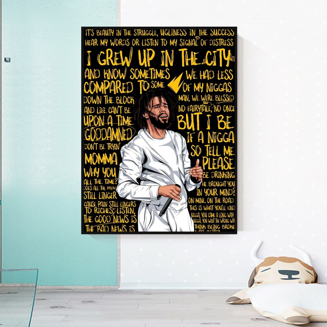 ChandeliersDecor.com-Wall Posters-J Cole Singer Canvas Wall Art: Exceptional Depiction