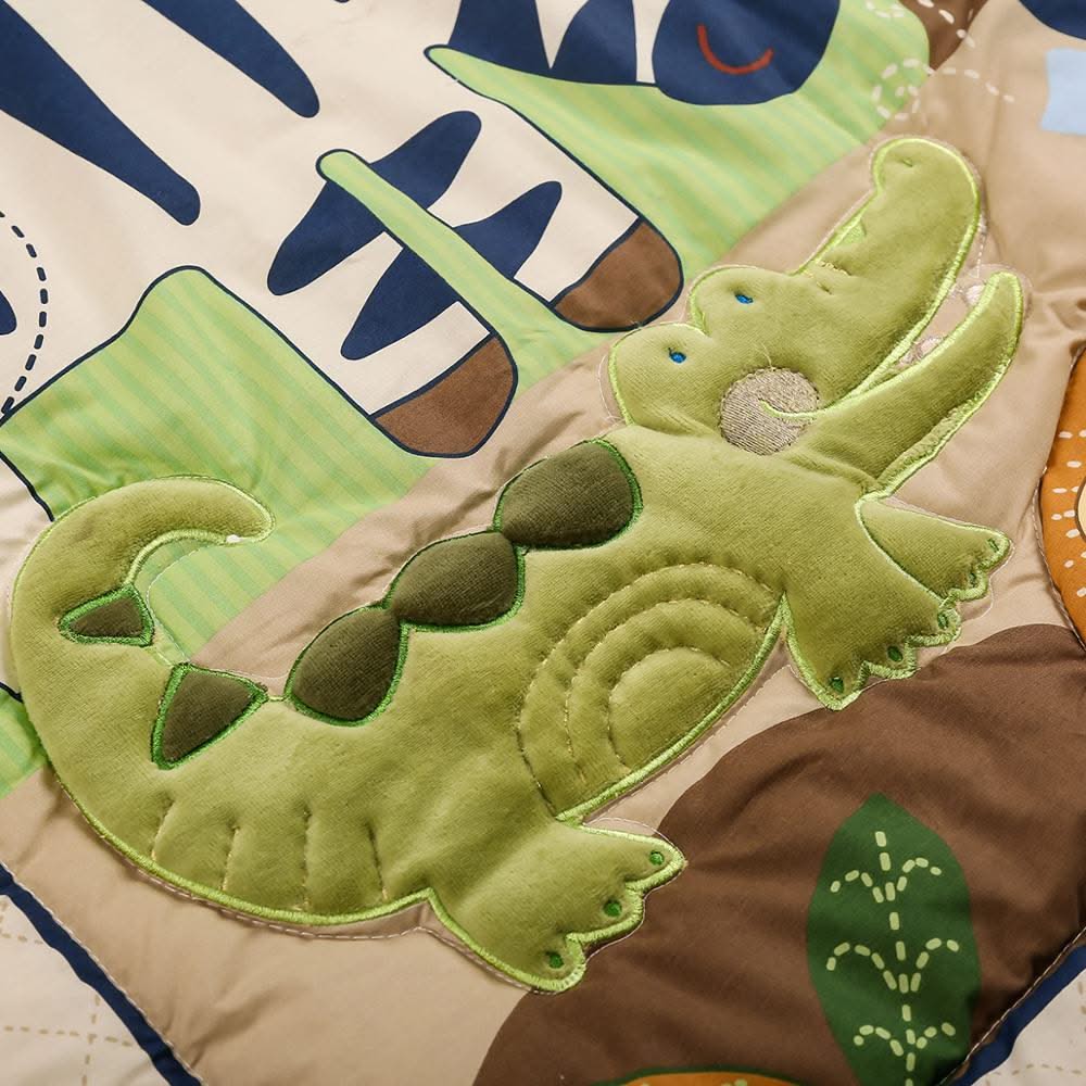 ChandeliersDecor.com-Crib Bedding-Jungle Animals Theme Crib Cot Bedding Set