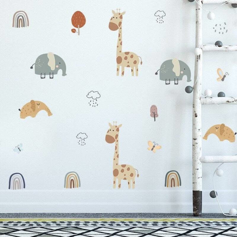 ChandeliersDecor.com-Home Decor Decals-Jungle Animals Wall Decal - Nursery Wall Sticker for Kids