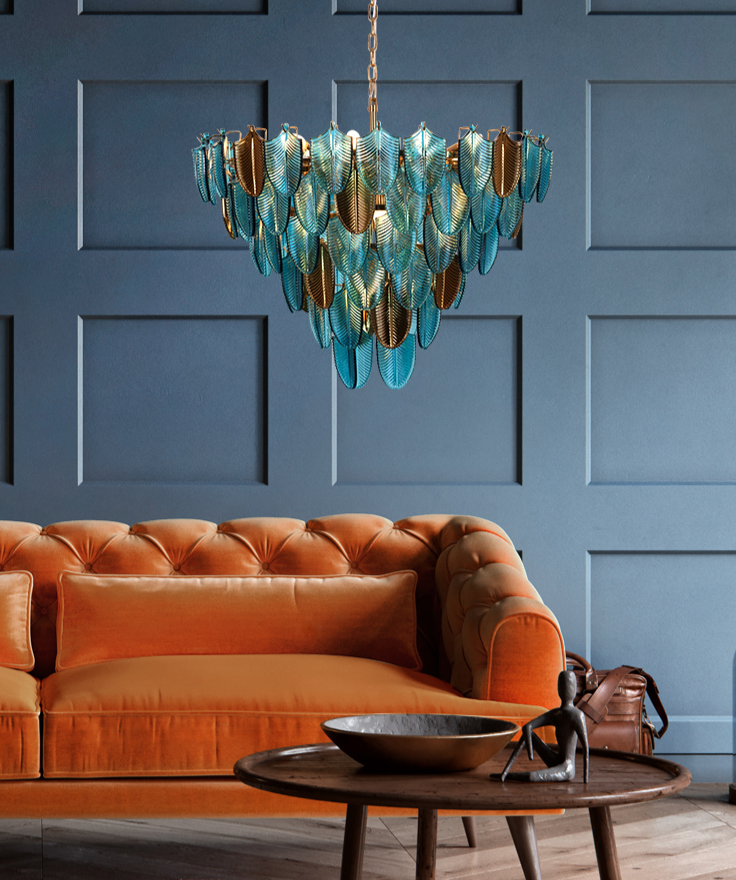 K9 Crystal Leaf Chandelier: Exquisite Lighting Fixture-ChandeliersDecor.com