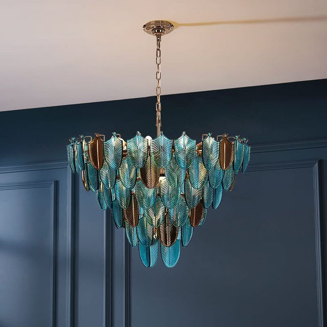 K9 Crystal Leaf Chandelier: Exquisite Lighting Fixture-ChandeliersDecor.com