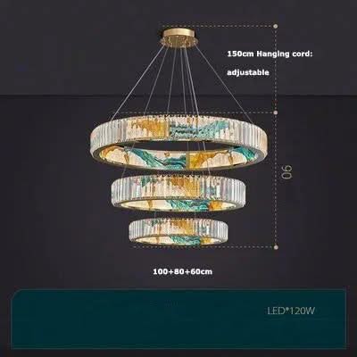 K9 Crystal Luxury LED Chandelier - Multi-Color Crystal Elegance-ChandeliersDecor.com