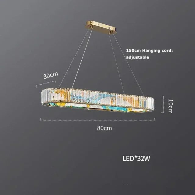 ChandeliersDecor.com-Ceiling Chandelier-K9 Crystal Luxury LED Chandelier - Multi-Color Crystal Elegance