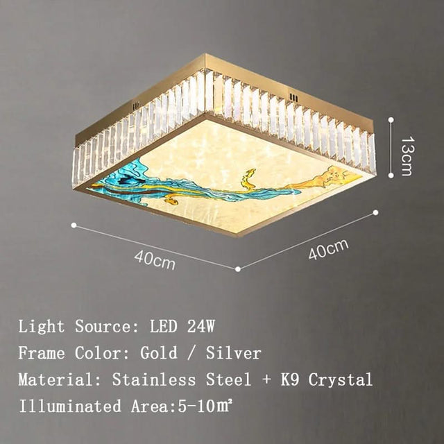 K9 Crystal Luxury LED Chandelier - Multi-Color Crystal Elegance-ChandeliersDecor.com