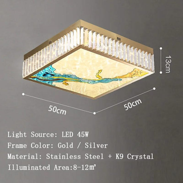 K9 Crystal Luxury LED Chandelier - Multi-Color Crystal Elegance-ChandeliersDecor.com