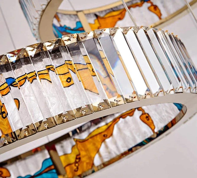 K9 Crystal Luxury LED Chandelier - Multi-Color Crystal Elegance-ChandeliersDecor.com